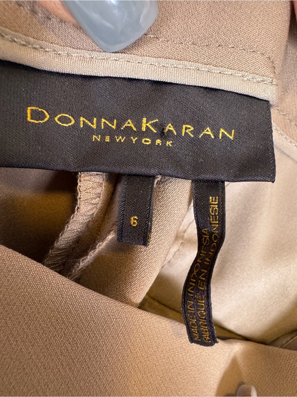 Donna Karan New York Taupe Stretch Dress Pants Women's Sz 8 Career Office - Picture 3 of 14